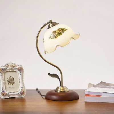 Glass Dome Night Table Lamps Modern 1 Light Elegant Living Room Nightstand Lamp
