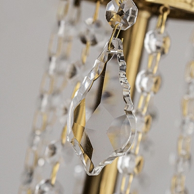 Hanging Ceiling Light Candle Shade Modern Style Crystal Hanging Lamp Kit for Living Room