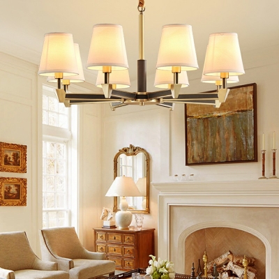 Hanging Chandelier Modern Style Fabric Pendant Light Kit for Living Room