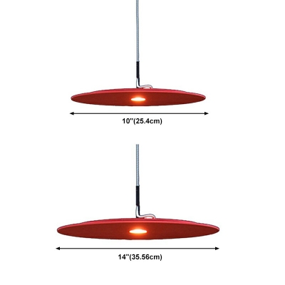 Minimalist Flying Saucer Down Lighting Pendant Metal Pendant Lighting Fixtures
