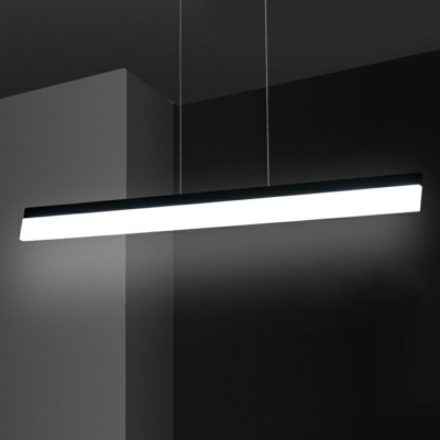 Modern Island Lamps Simple Linear LED Pendant Light Fixtures for Dining Room