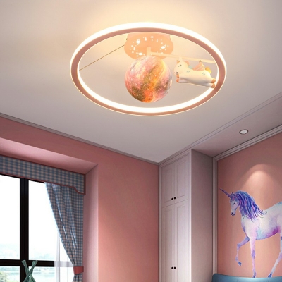 Modern Semi Flush Mount Ceiling Fixture Child's Room Creative Close to Ceiling Lamp
