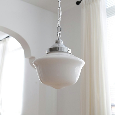 Nordic Elliptical Hanging Pendant Lights Frosted White Glass Down Lighting Pendant