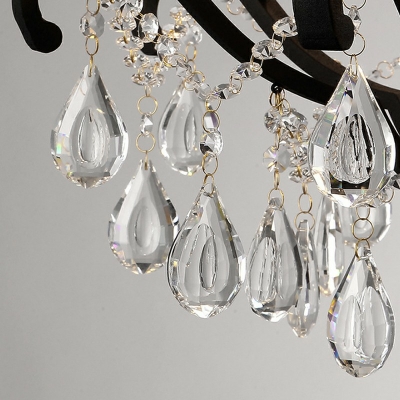 Pendant Chandelier Candle Shade Modern Style Crystal Pendant Light Kit for Living Room