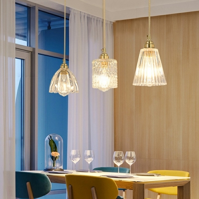 Pendant Light Kit Cone Shade Modern Style Glass Pendant Light for Living Room
