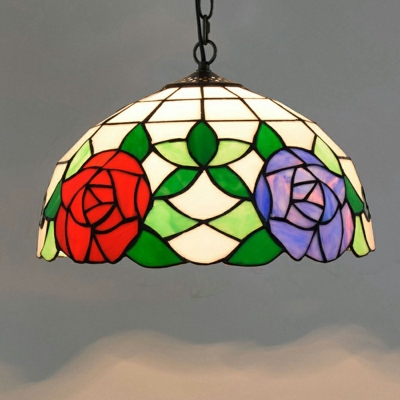 Pendant Light Semicircular Shade Modern Style Glass Pendant Light for Living Room