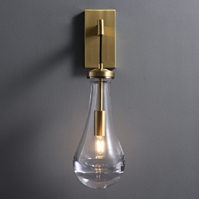 Postmodern Style Glass Wall Sconce Light Nordic Style Retro Wall Lamp for Bedside