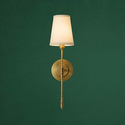 Postmodern Style Wall Sconce Fabric Shade Metal Wall Mounted Lamps for Living Room