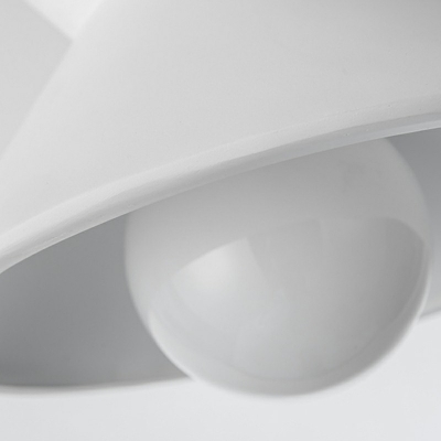 1 Light White Modern Hanging Pendant Light Simplicity for Living Room