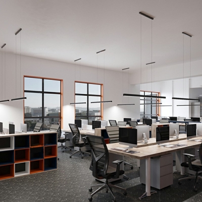 Ultra-Modern LED Pendant Light Fixtures Black Island Pendants for Office Dining Room