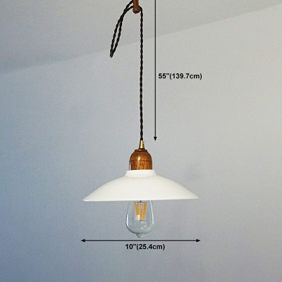Wood Ceiling Pendant Lamp 1 Light Modern Nordic Style Hanging Light Fixtures for Bedroom