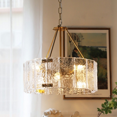 American Style Glass Pendant Light Modern and Simple Chandelier Light for Living Room
