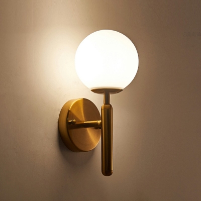 American Style Glass Wall Sconce Light Modern Style Stone Wall Light for Bedside