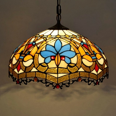 Ceiling Pendant Light Semicircular Shade Modern Style Glass Pendant Light Kit for Living Room