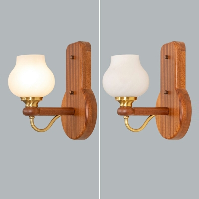 Modern Flush Mount Wall Sconce Wood Wall Lighting Fixtures for Living Room