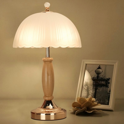 Modernism Cone Glass and Crystal Table Lamp Night Table Lamps for Bedroom