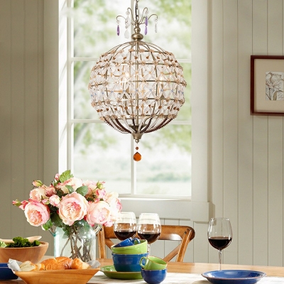 Nordic Style Metal Crystal Pendant Light Modern Style Minimalism Chandelier Light for Dinning Room