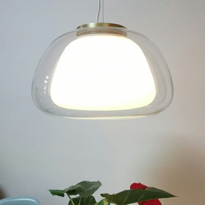 Pendant Lighting Round Shade Modern Style Glass Pendant Light Fixtures Light for Living Room