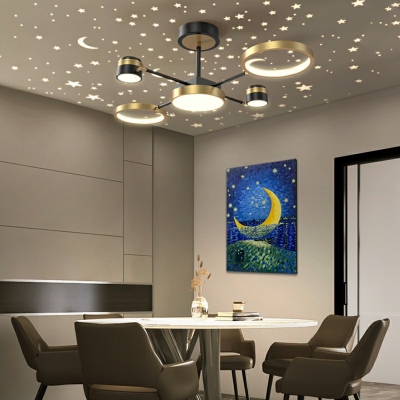 Postmodern Hanging Light Kit LED Metal Chandelier for Living Room