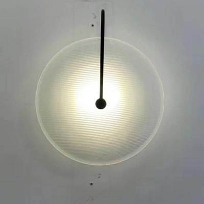 Round Glass Shade Wall Mounted Lighting LED Wall Mount Lamp for Bedroom