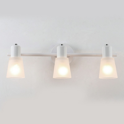 Traditional Linear Wall Mounted Light Fixture Glass Wall Sconce Lighting