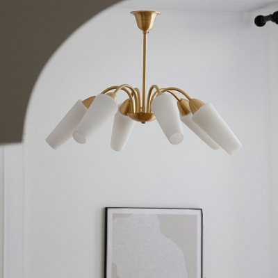 White  Drop Lamp Dispersed Shade  Simplicity Style Glass Suspended Lighting Fixture for Living Room