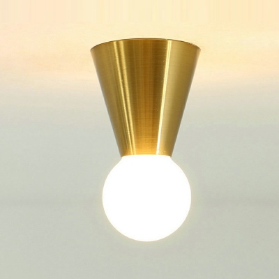 1-Light Flushmount Lighting Minimalism Style Ball Shape Glass Ceiling Light Fixtures