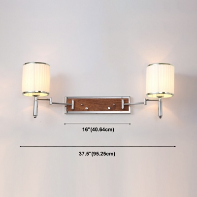 2-Light Sconce Lights Minimalist Style Cylinder Shape Metal Wall Mounted Light