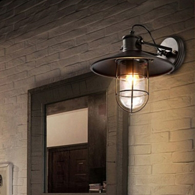 Black Industrial Wall Sconce Light Fixture Metal Vintage Wall Hanging Lights for Living Room