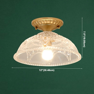 Flush Mount Fixture Glass Shade Flush Mount Ceiling Lamp for Dining Room