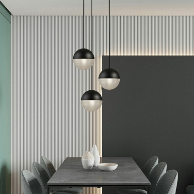Hanging Lamp Kit Modern Style Glass Suspension Light for Living Room