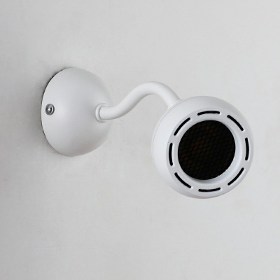 Modern Style Spherical Wall Sconce Metal 1 Light Wall Sconce Lights in Black