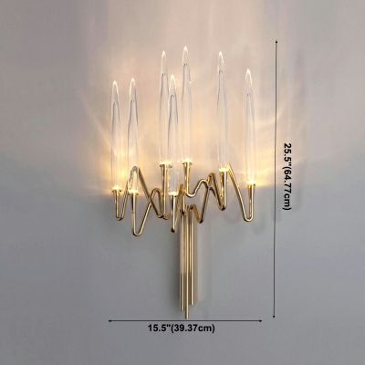 Postmodern Style Gold Metal Wall Mounted Lamps Metal Wall Sconce for Living Room