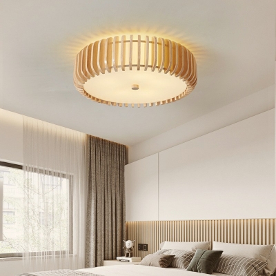 Ultra-Modern Flush Mount Light Fixture Wood Flush Mount Lighting Fixtures for Living Room