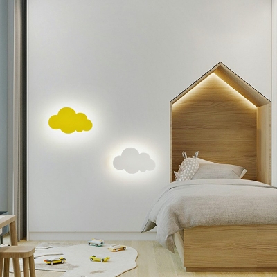 1 Light Cloud Shade Wall Sconce Lighting Modern Style Metal Led Wall Sconce for Living Room Third Gear