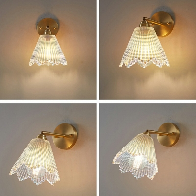 1 Light Glass Industrial Wall Mounted Light Fixture Vintage Sconces Wall Lights for Bedroom