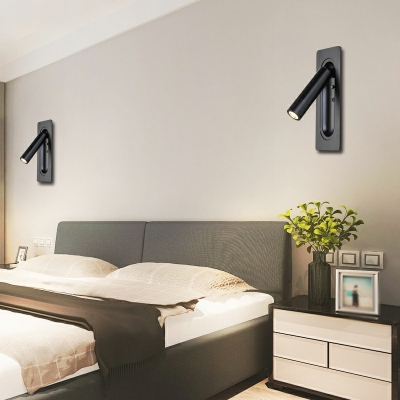 1 Light Modern Wall Sconce Light Fixtures Metal Minimalist Wall Light Shade for Bedroom
