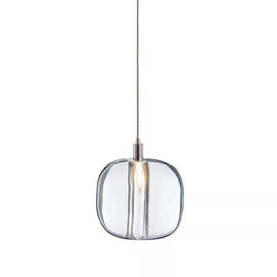 1-Light Pendant Lighting Fixtures Contemporar Style Globe Shape Crystal Suspension Lamp