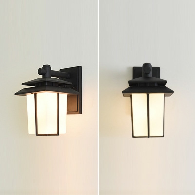 1-Light Sconce Lights Industrial Style Rectangle Shape Metal Wall Lighting