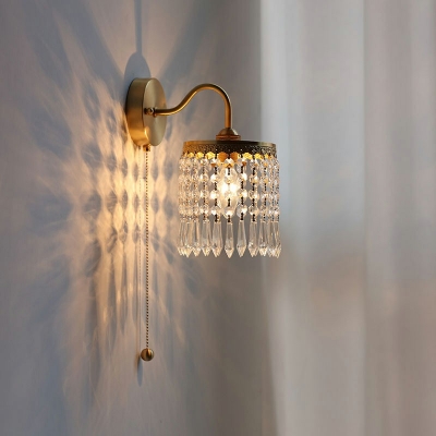 1-Light Sconce Lights Simplicity Style Waterfall Shape Metal Wall Mount Light Fixture