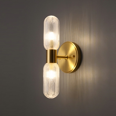 2-Light Sconce Light Antique Style Cylinder Shape Metal Wall Lighting Ideas