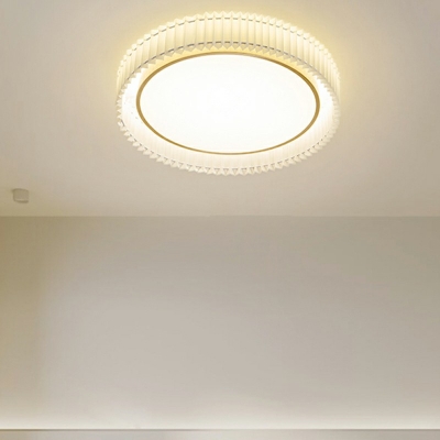 Contemporary Flush Mount Ceiling Light Fixture Acrylic and Fabric Ceiling Light Fixtures