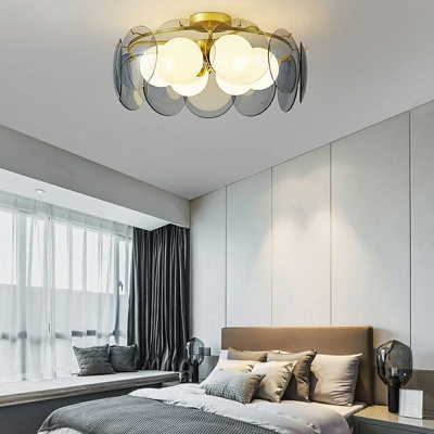 Contemporary Glass Flush Ceiling Lights Flush Ceiling Light Fixture for Bedroom