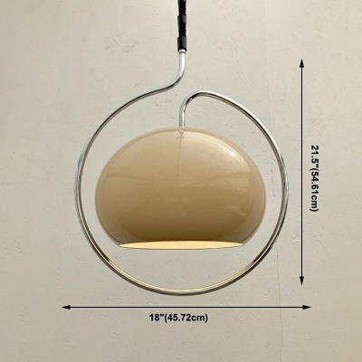 Contemporary Wire-Cage Tapered Pendant Light Glass Ceiling Pendant Light