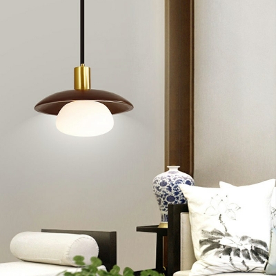 Contemporary Wood Material Drop Pendant Suspension Pendant for Living Room