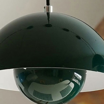 Hanging Light Dome Shade Modern Style Metal Pendant Lighting for Living Room