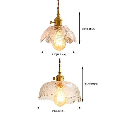 Industrial Hanging Pendant Lights Glass Shade Hanging Lamp Kit for Living Room