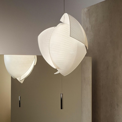 Modern Style LED Pendant Light Japanese Style Fabric Hanging Light for Dinning Room Kitchen