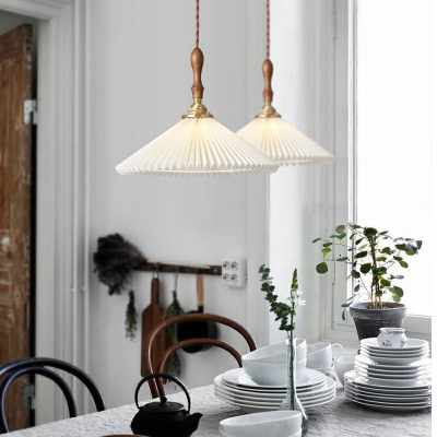 Modern White Hanging Pendant Light 1 Light Minimalist Ceiling Lamp for Living Room