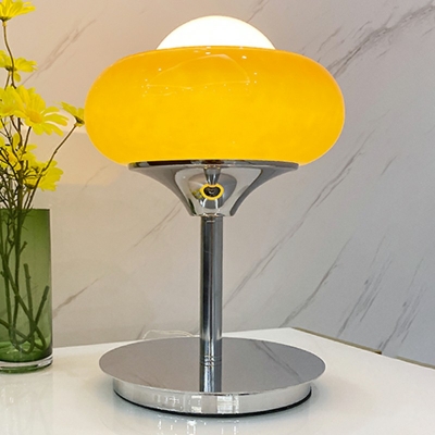 Modernism Mushroom Night Table Lamps Metal and Glass Table Lamp for Bedroom